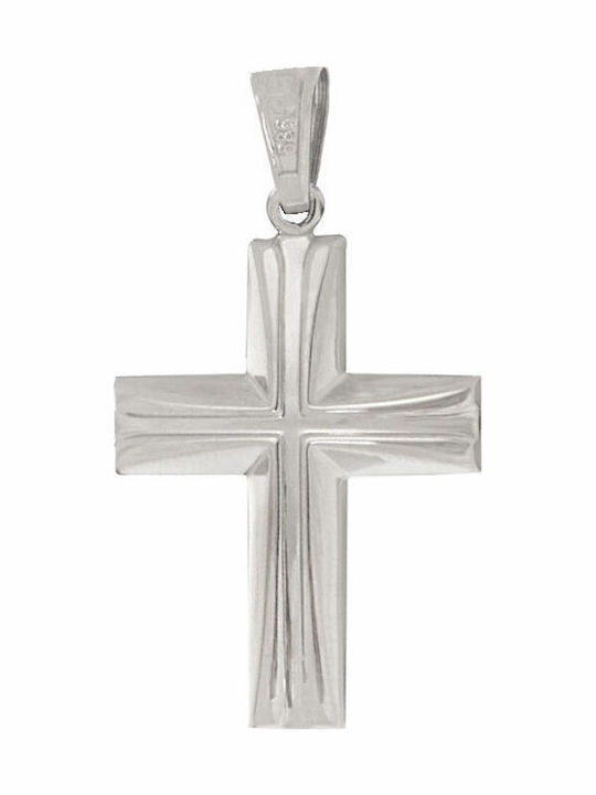 Abadianakis Мъжки Бял златен Кръст 14K