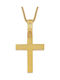 Herren Gold Kreuz 14K mit Kette