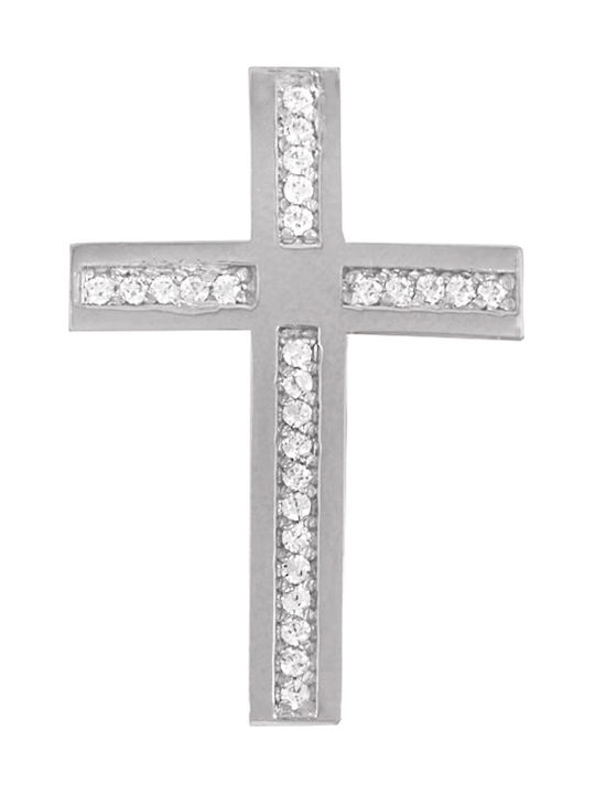 Women's White Gold Cross 14K