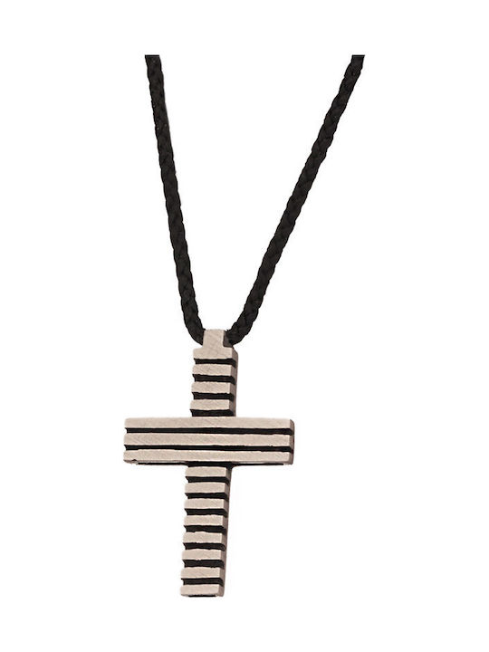 Herren Kreuz aus Silber mit Kordel