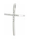 Women's White Gold Cross 18K