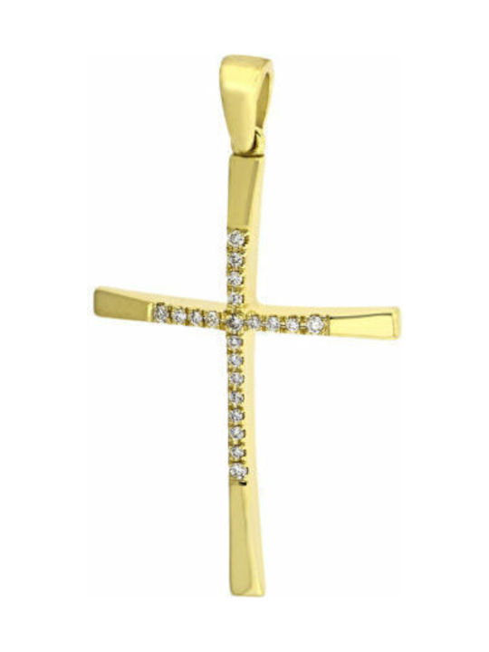 Damen Gold Kreuz 18K