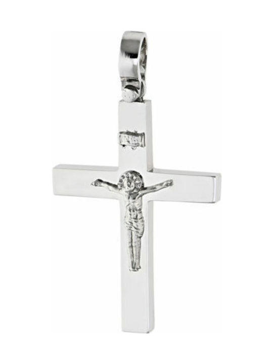 White Gold Cross 14K with the Crucified