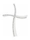 Women's White Gold Cross 18K