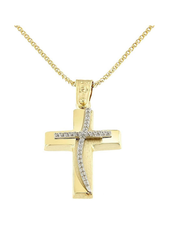 Femeiesc Aur Cruce 14K