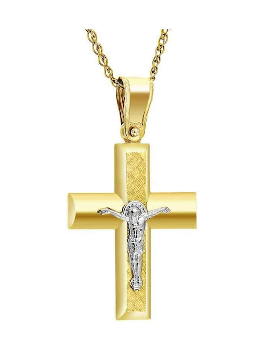 Men's Gold Cross 14K with the Crucified