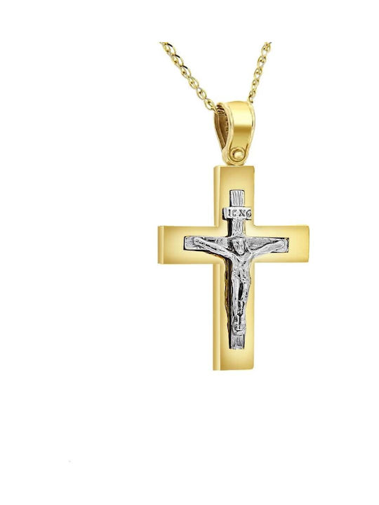 Men's Gold Cross 14K with the Crucified