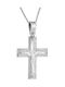 Men's White Gold Cross 14K with the Crucified