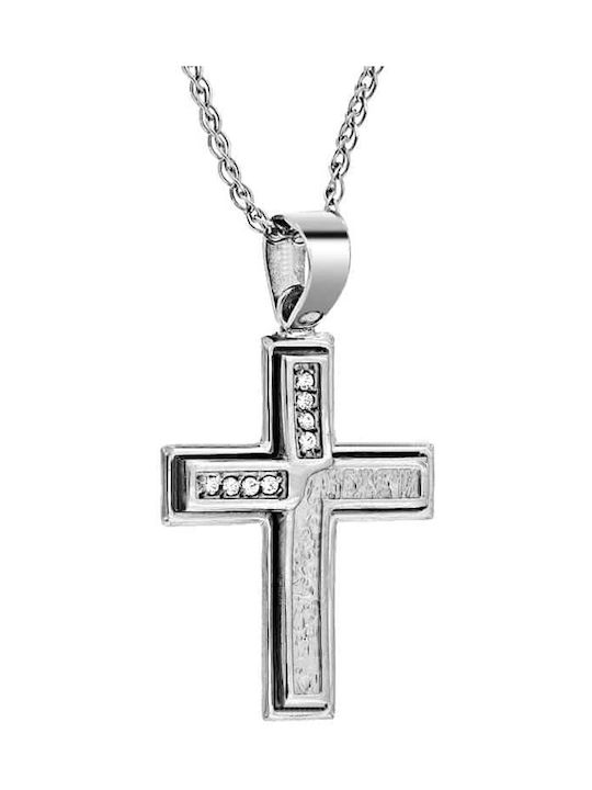 Women's White Gold Cross 14K