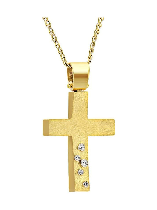 Femeiesc Aur Cruce 14K