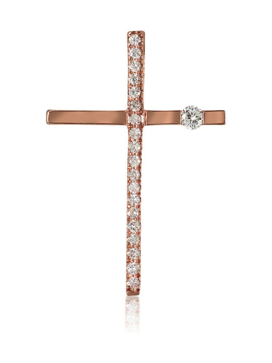 Women's Rose Gold Cross 18K