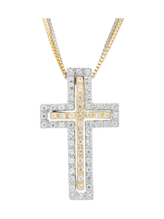 Damen Gold Kreuz 14K