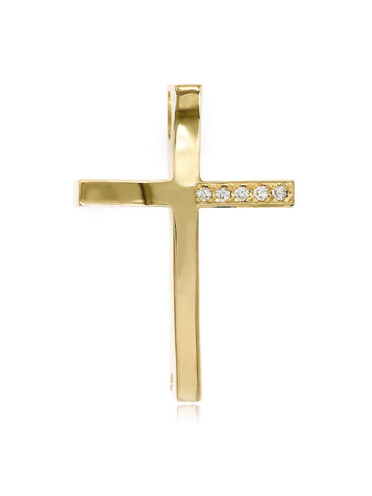 Damen Gold Kreuz 14K