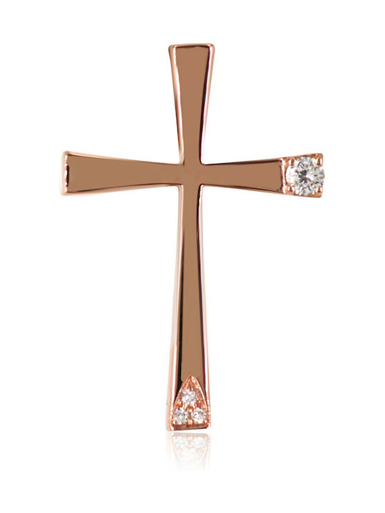 Damen Roségold Kreuz 18K