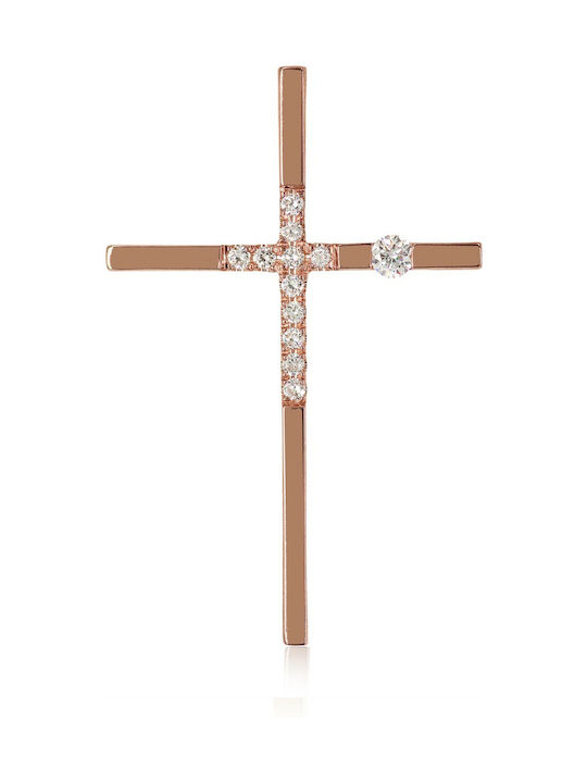 Damen Roségold Kreuz 18K