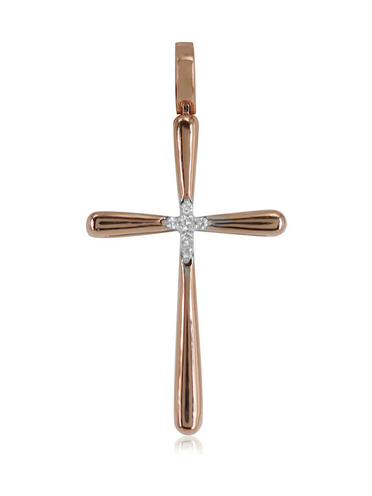 Women's Rose Gold Cross 18K