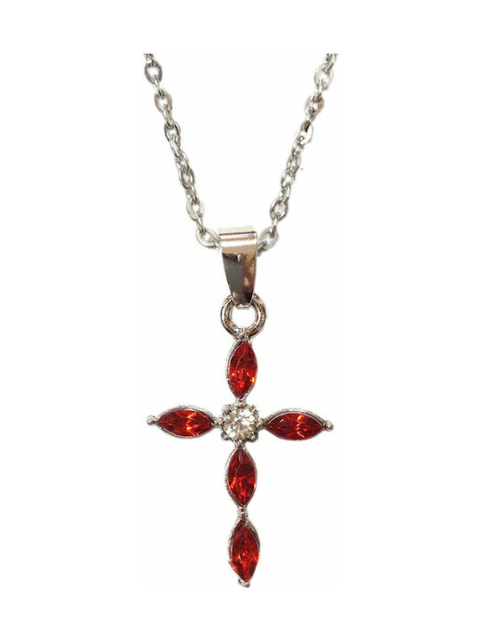 Kreuz aus Silber mit Kette