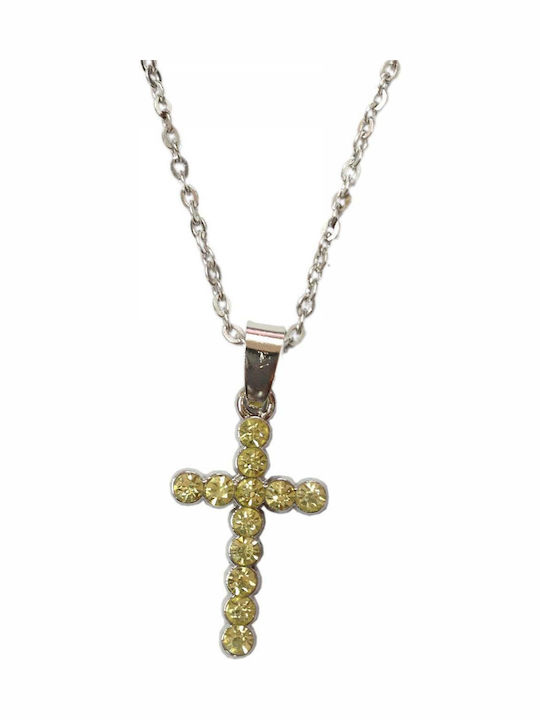 Kostibas Fashion Silber Σταυρός Επιχρυσωμένος