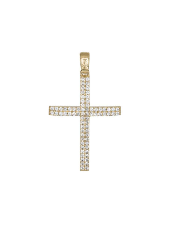 Damen Gold Kreuz 14K