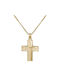 Herren Gold Kreuz 14K mit Kette