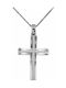 Men's White Gold Cross 18K with Chain