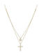 Gold Kreuz 14K mit Kette