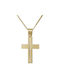 Men's Gold Cross 9K with Chain