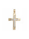 Men's Gold Cross 14K Double Sided