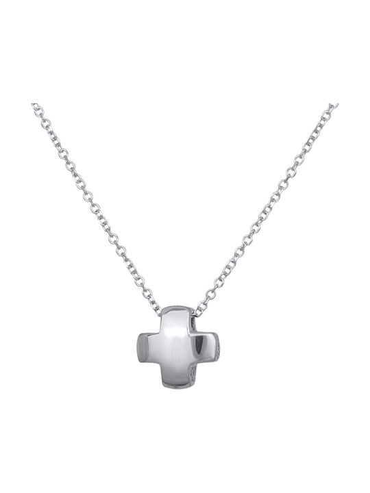 White Gold Cross 14K with Chain