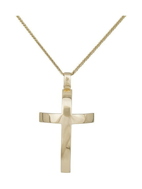 Men's Gold Cross 14K with Chain