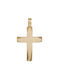 Men's Gold Cross 14K Double Sided