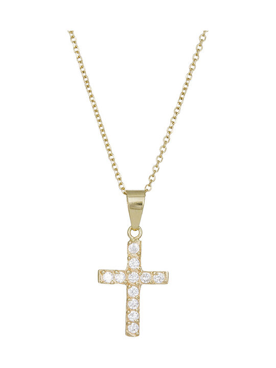 Damen Gold Kreuz 14K