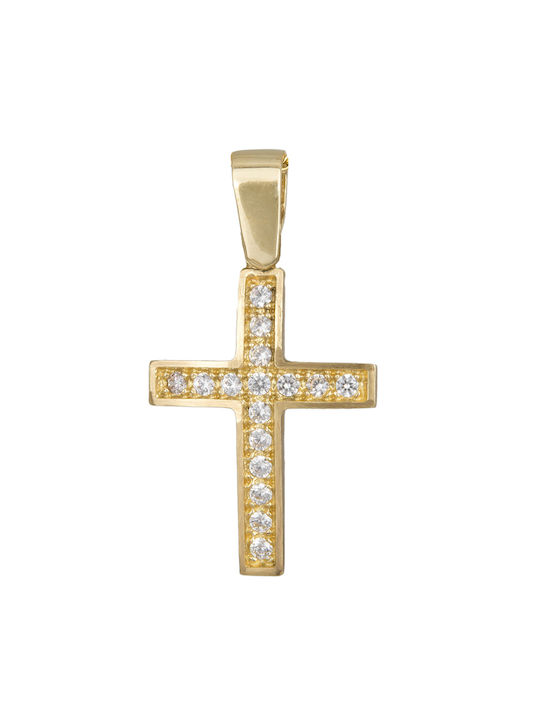 Damen Gold Kreuz 14K