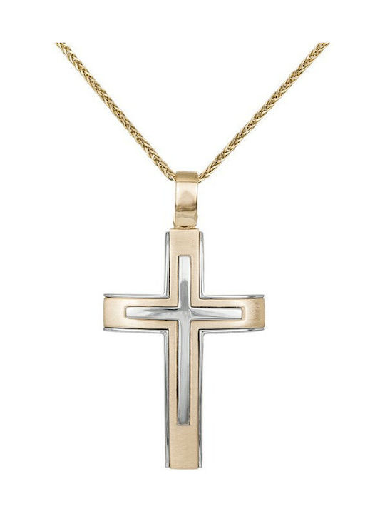 Men's Gold Cross 14K with Chain