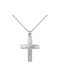 Men's White Gold Cross 14K with Chain