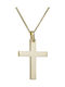 Herren Gold Kreuz 14K mit Kette