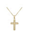 Herren Gold Kreuz 14K mit Kette