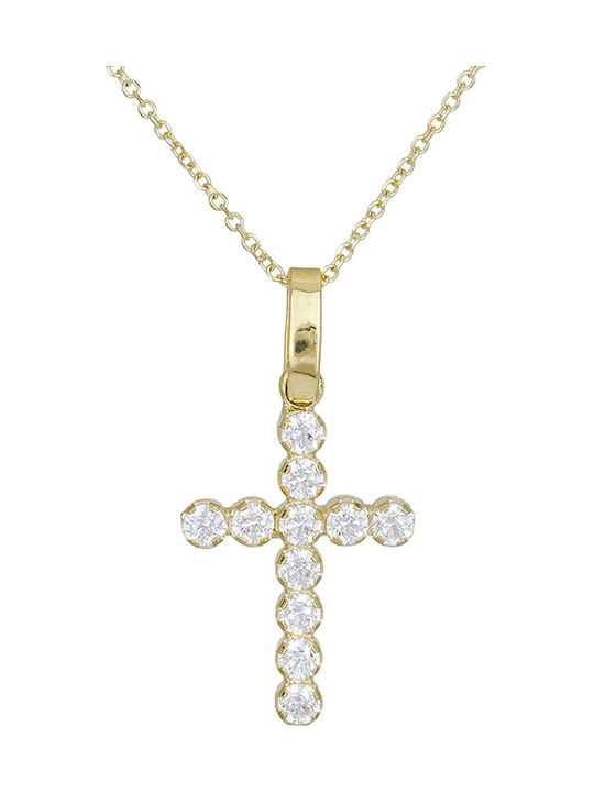 Damen Gold Kreuz 14K