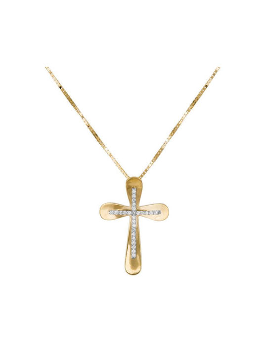 Women's Gold Cross 18K with Chain