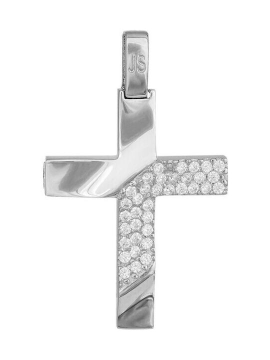 Women's White Gold Cross 14K