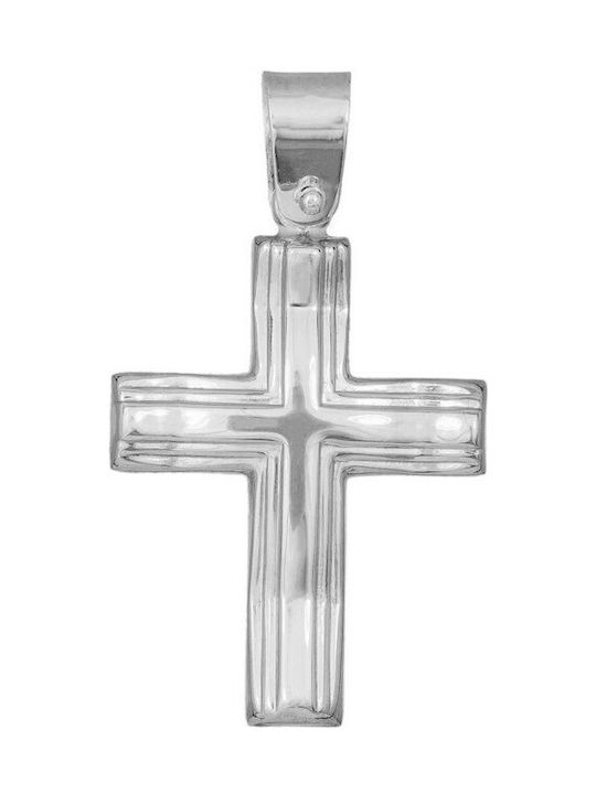 Men's White Gold Cross 9K