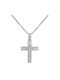 Men's White Gold Cross 14K with Chain