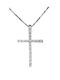 Women's White Gold Cross 18K with Chain