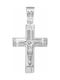 Men's White Gold Cross 9K with the Crucified