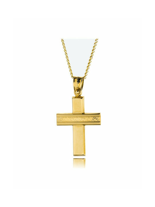 Gold Kreuz 14K mit Kette