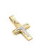 Men's Gold Cross 14K Double Sided with the Crucified