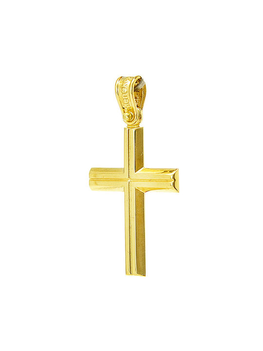 Herren Gold Kreuz 14K