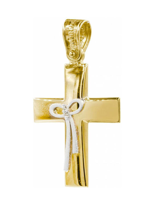 Damen Gold Kreuz 14K