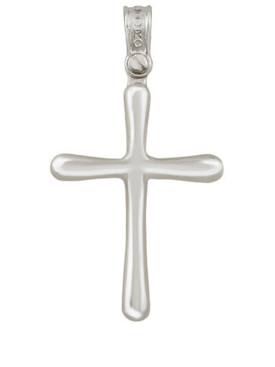 Al'Oro White Gold Cross 14K