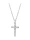 Ekan White Gold Cross 18K with Chain